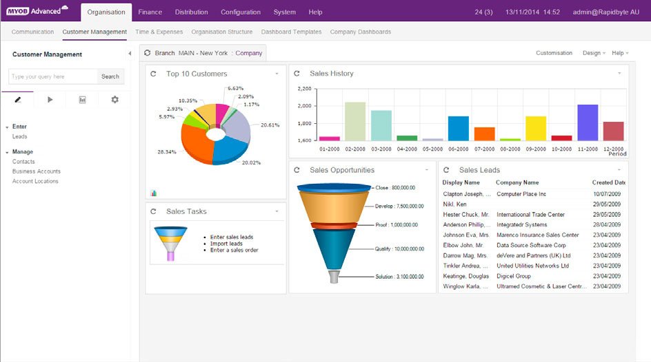 MYOB Acumatica Business – Standard Edition Accounting Software Retail ERP Systems - MYOB Advanced