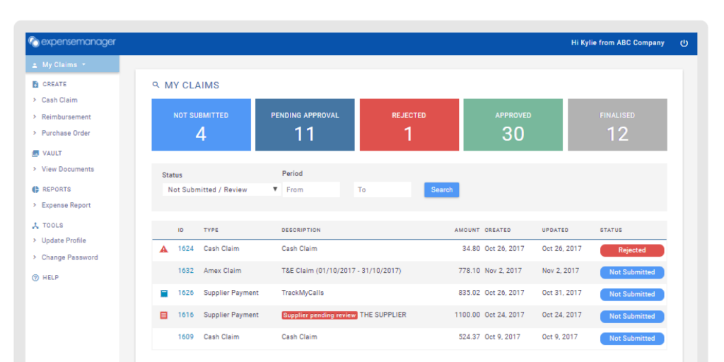 Expense manager AP automation for MYOB Advanced