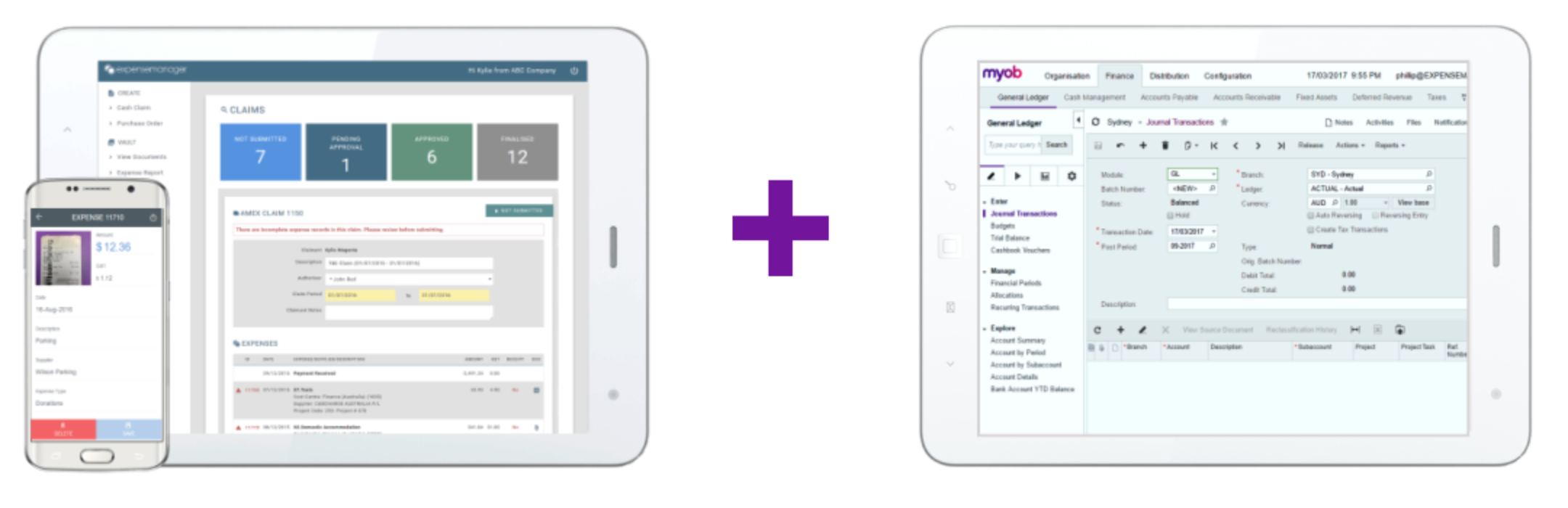 MYOB Advanced and Expensemanager - Account payable automation software
