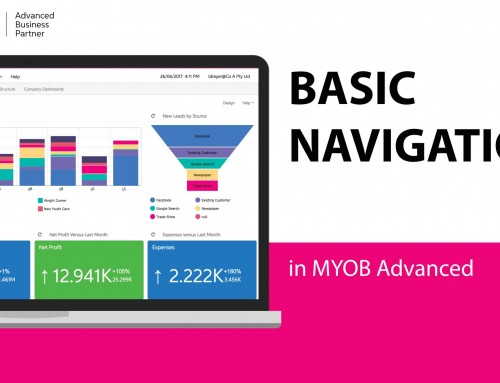 Basic Navigation in MYOB Advanced