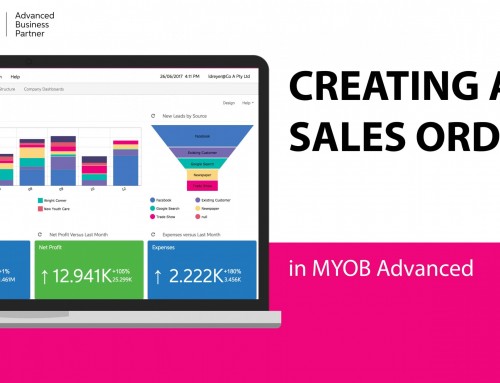 Creating a Sales Order in MYOB Advanced