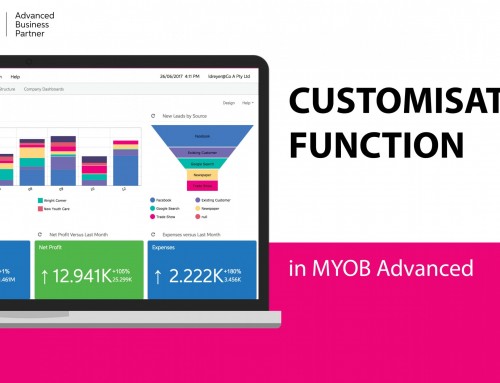 Customisation in MYOB Advanced