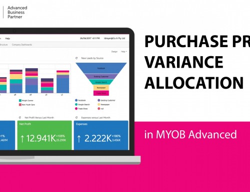 Purchase Price Variance Allocation in MYOB Advanced
