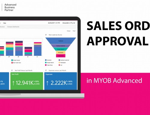Sales Order Approval in MYOB Advanced